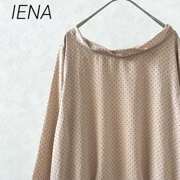 IENA 블라우스 7부 소매 보트넥 도트 무늬 얇은 소재 예쁜 오피스