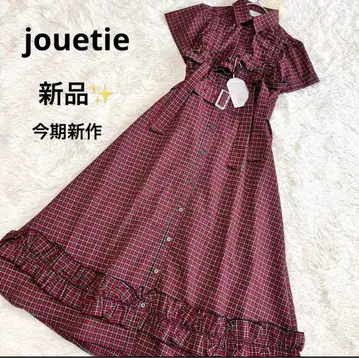 벨트 새상품 jouetie 개더 리본 롱 셔츠 원피스 프릴 M