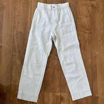 ADAM ET ROPE 아이보리 화이트 스트레이트 데님