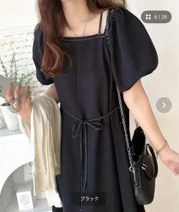 블랙 원피스 반팔