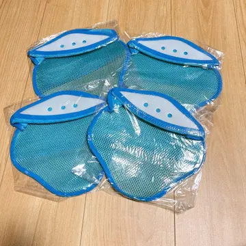 파란색 메쉬 모자 이너 4개 세트