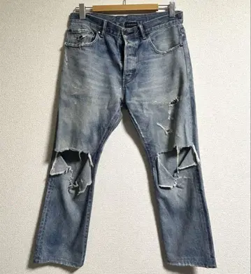 JOHN ELLIOTT 존 엘리엇 데미지 가공 스트레이트 데님