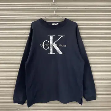90년대 ckjeans 풀오버 빅 스웨트 프린트 y2k