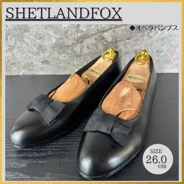 S260 SHETLANDFOX 리본 오페라 슈즈 플랫 펌프스 26