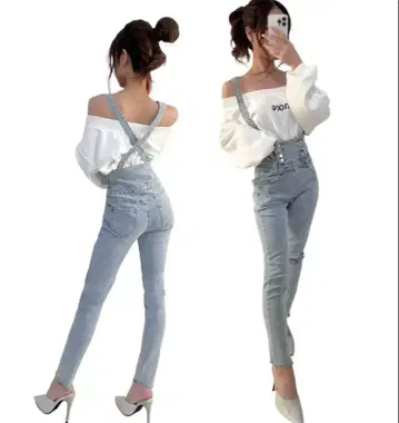 럭셔리/롱 데님 살로펫