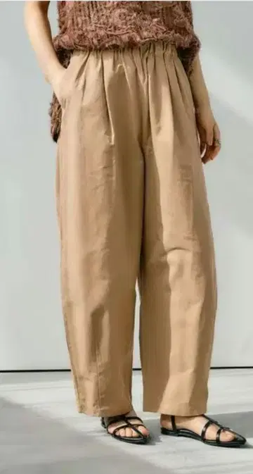 이지 팬츠 베이지 프리 사이즈