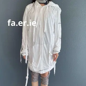 fa.er.ie ribbon maxi linen hood / white