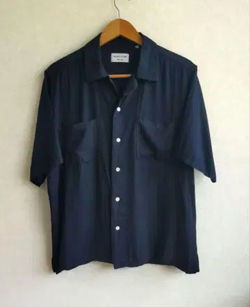 FREAK'S STORE 여성용 레이온 릴랙스 셔츠 L 네이비