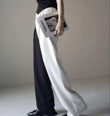 투톤 턱 슬랙스 미사용 택 포함