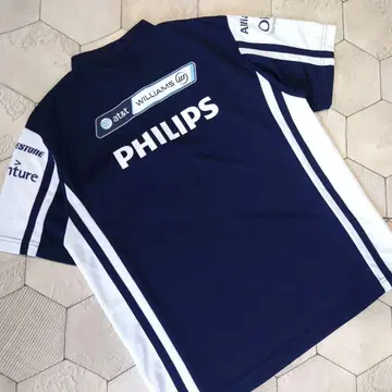 컨디션 최상 F1 WILLIAMS at&t 하프 지퍼 팀 셔츠 반팔