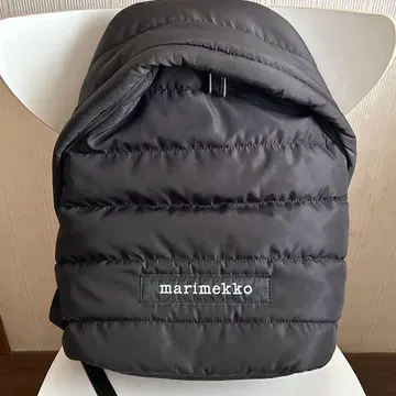 마리메코 블랙 퀼팅 백팩