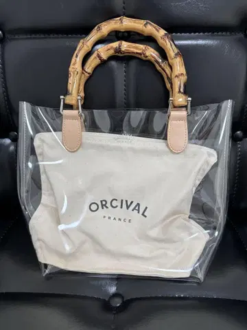 ORCIVAL 투명 토트백, 내부 파우치 포함