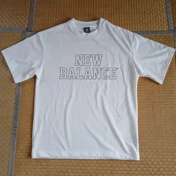 NEW BALANCE 로고 티셔츠 S 화이트