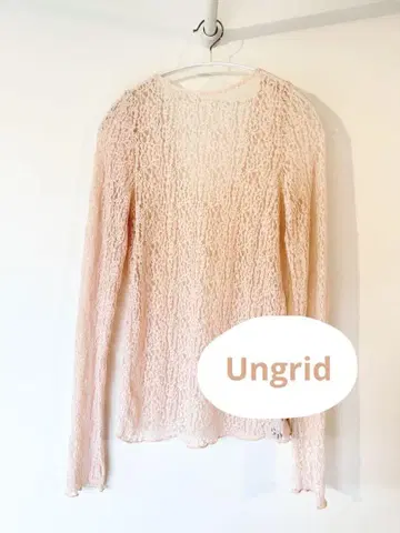 Ungrid 레이스 긴팔 티셔츠 F 사이즈