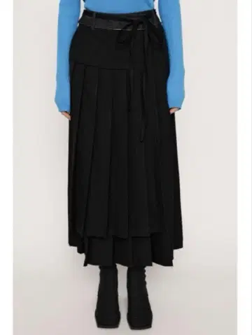 CUT OFF PLEATS 롱 스커트 스라이 (SLY)