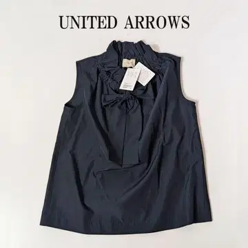 UNITED ARROWS 유나이티드 애로우즈 네이비 리본 블라우스
