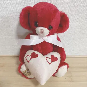 멜리 소트 치키 스위트 하트 테디베어 봉제 인형 레드 빨간색