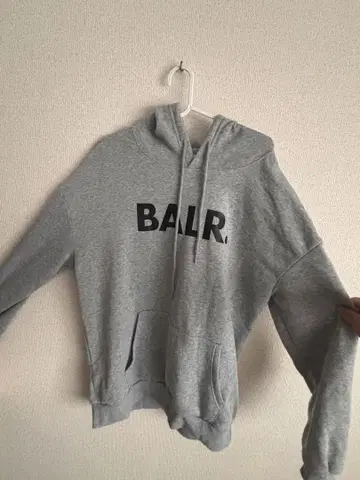 BALR. 그레이 후드 부착 후드티 셋업 티셔츠