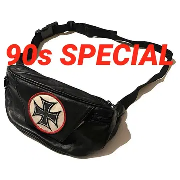 90s 웨스트 코스트 초퍼스 아이언 크로스 웨스트 파우치 빈티지