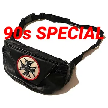 90s 웨스트 코스트 초퍼스 아이언 크로스 웨스트 파우치 빈티지