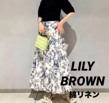 릴리 브라운 린넨 봄/여름 롱 스커트 0 W62 미사용에 가까운 DMW