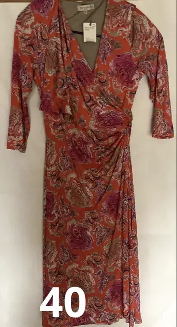 택 포함 미사용품 ETRO 에트로 페이즐리 무늬 원피스 사이즈 40