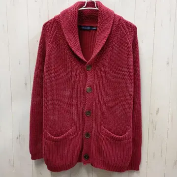 RALPH LAUREN 랄프 로렌 숄카라 가디건 빨간색