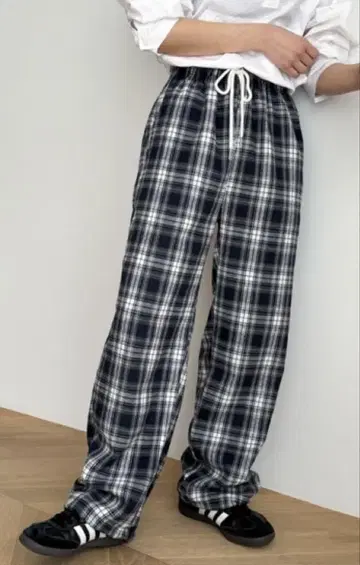 CANAL JEAN 체크 이지 팬츠