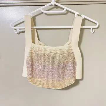 NKNIT 니트 뷔스티에 Y2K 헤이세이 갸루 마블 컬러 사이즈 0 XS