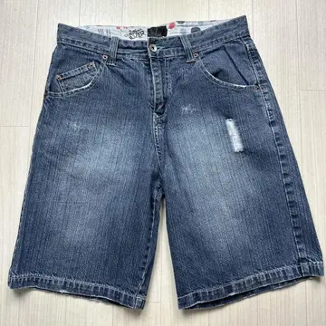 퀵실버 데님 하프 팬츠 30 데미지 가공