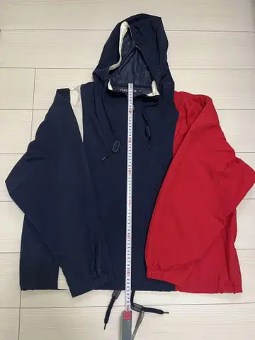 nautica 후드 부착 나일론 자켓 네이비/레드