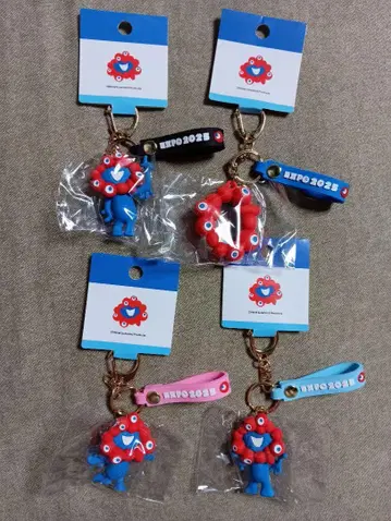 PVC 마스코트 akuaku 키링 4종