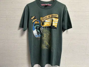 vintage 90's 자유의 여신 프린트 티셔츠
