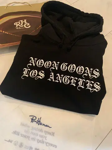 론 헤르만 NOON GOONS 블랙 후드티 M