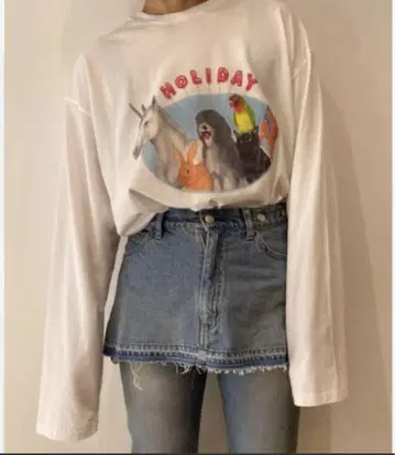 홀리데이 HOLIDAY SUPER FINE 롱T-SHIRT ZOO