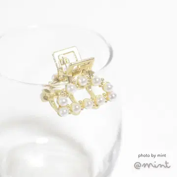 헤어 클립 10 마루한분 앞머리 미니 클립 귀여운 펄