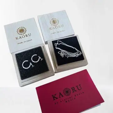 KAORU 실버 체인 목걸이와 실버 귀걸이 일본제 2종 세트