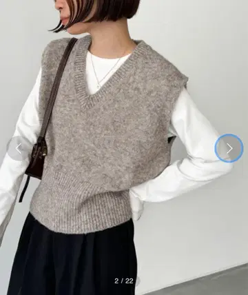 canal jean 울 혼방 V넥 니트 베스트