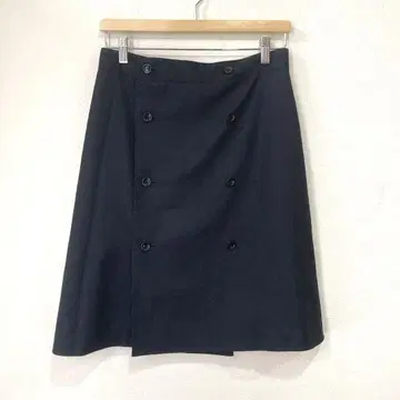 TALBOTS 다크 네이비 스커트 더블 디자인 안감 스카프 패턴 (6P)