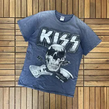 KISS 크루넥 반팔 티셔츠 밴T 보로 그런지