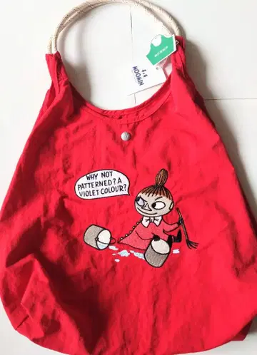 NEW 무민 자수 에코백 빨간색 택 포함