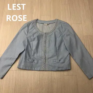 LEST ROSE 레스트로즈 노카라 자수 자켓 MS 스카이블루
