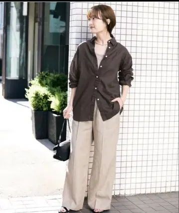 SLOBE IENA 린넨 코튼 레귤러 셔츠 미사용 새상품