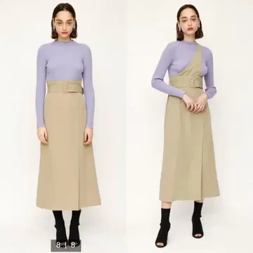 SLY ONE SHOULDER 2WAY SK 베이지 슬라이 스커트