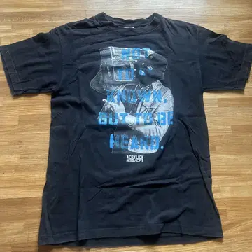 그래픽 프린트 티셔츠 M 블랙