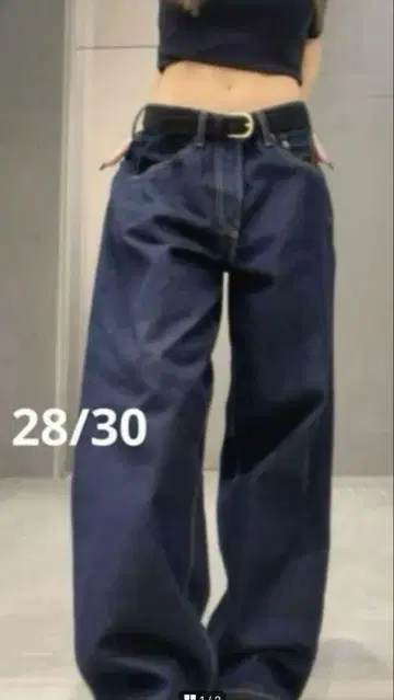 GAP 28/30 슈퍼 배기 데님 다크 린스 인기 완판템