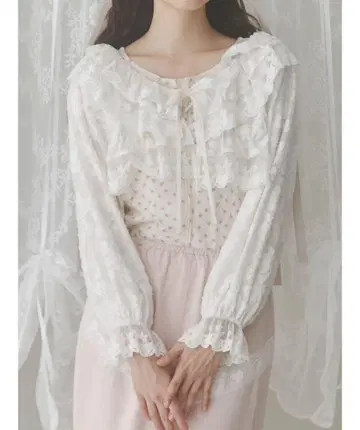 메리 제니 플라워 레이스 시어 볼레로