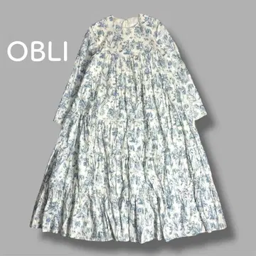OBLI 2024aw 토와르 주이 원피스 티어드 원피스 긴팔