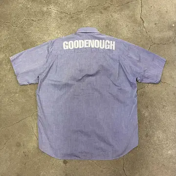 GOODENOUGH 굿이너프 뒷면 로고 반팔 셔츠 블루 S