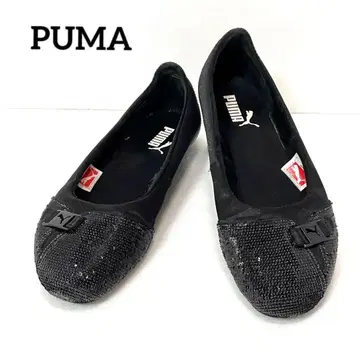 PUMA 푸마 블랙 스팽글 플랫슈즈 23.5cm